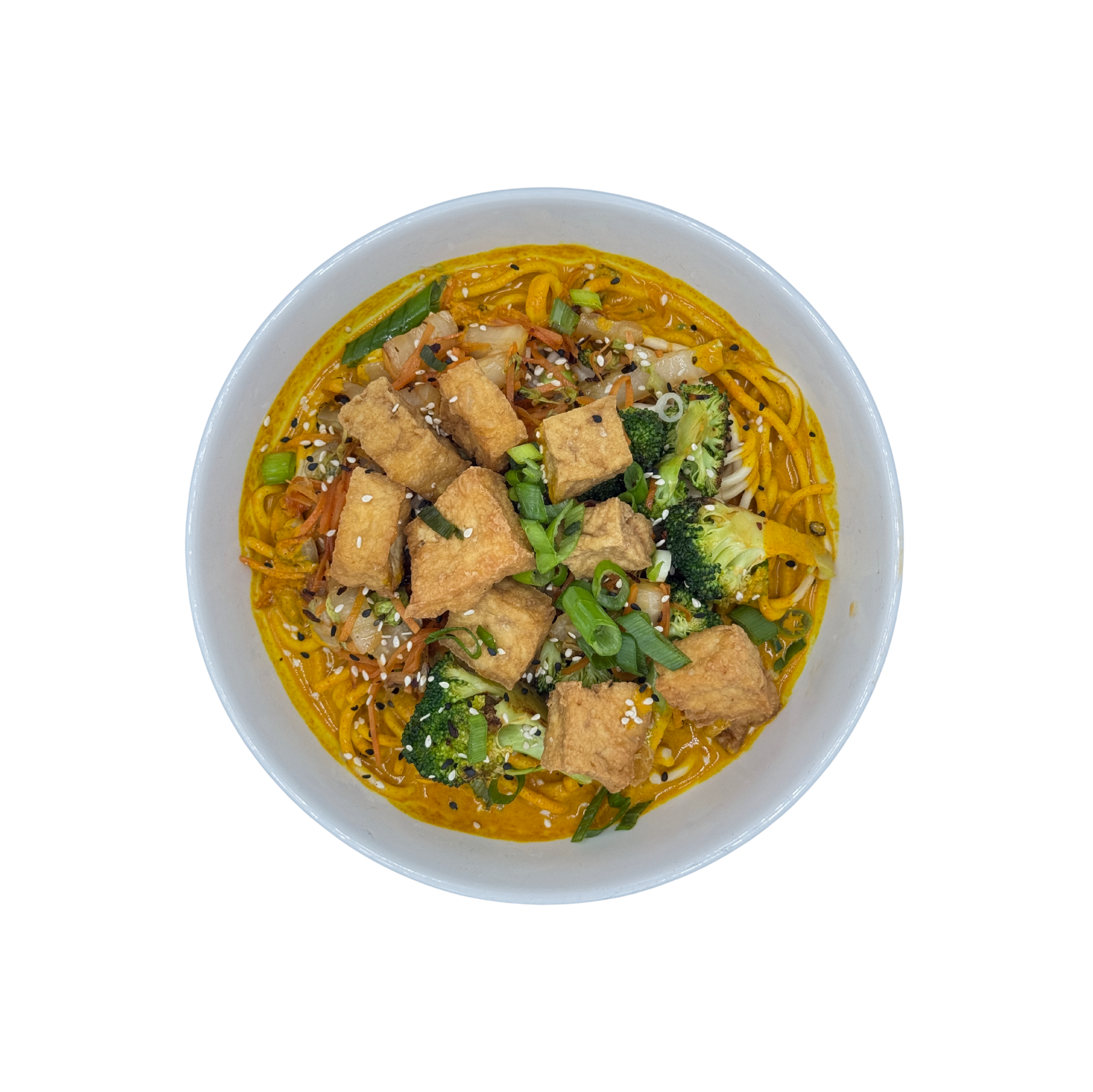 Asiatische Mie-Nudeln Tofu Curry