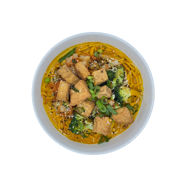 Asiatische Mie-Nudeln Tofu Curry