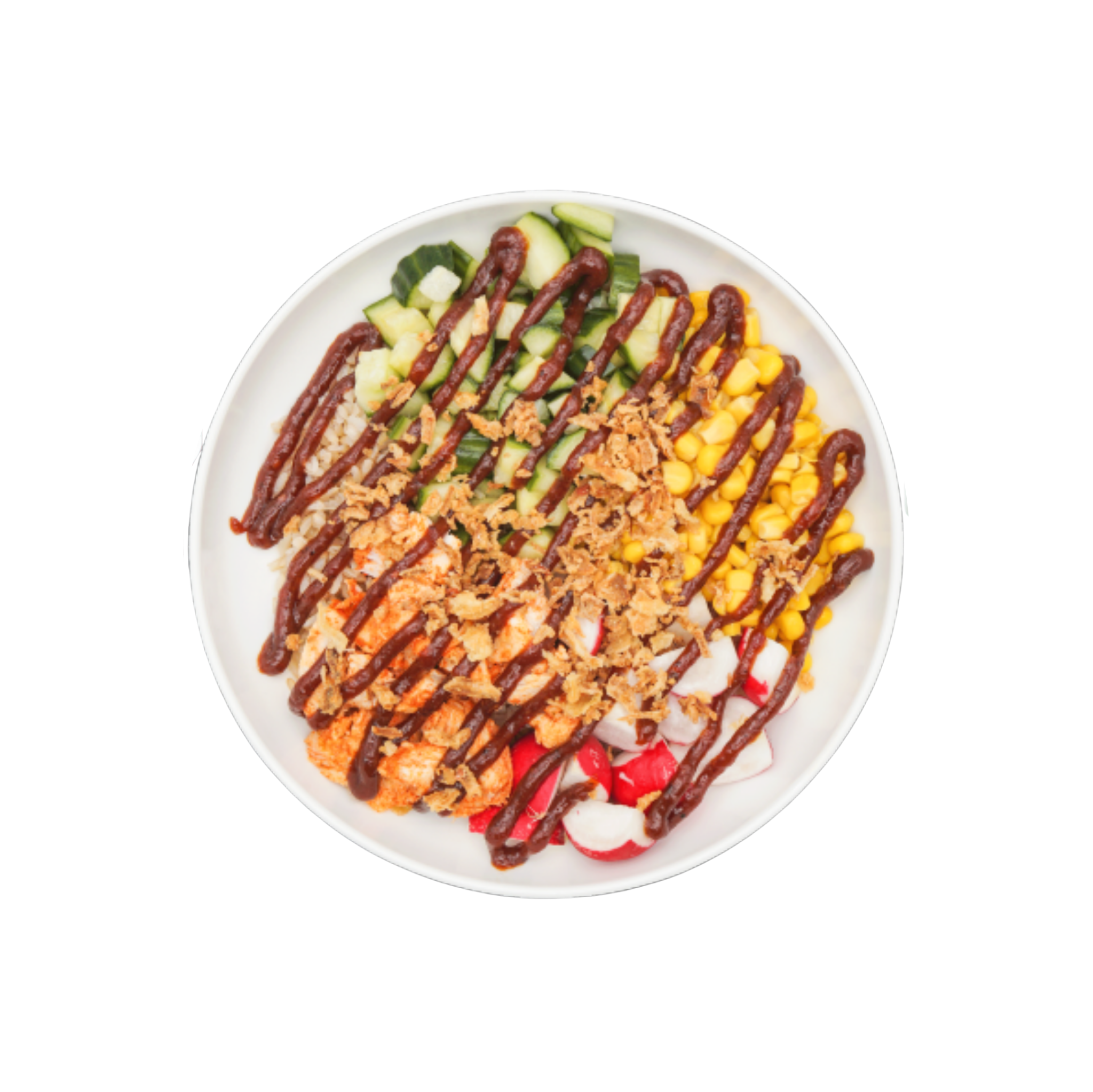 Barbecue Hühnchen Bowl