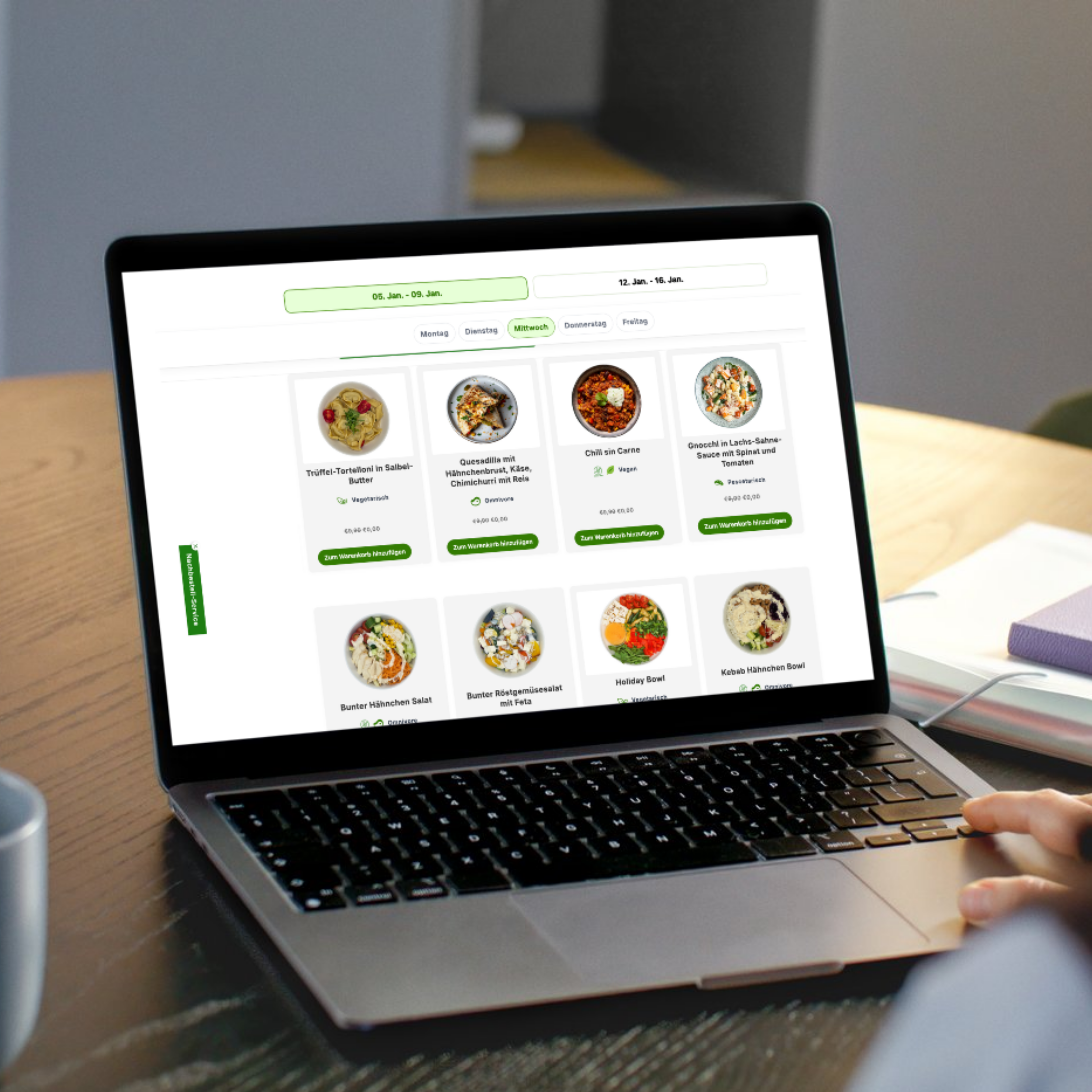 Auswahl per Klick – digitale Essensbestellung im Büro