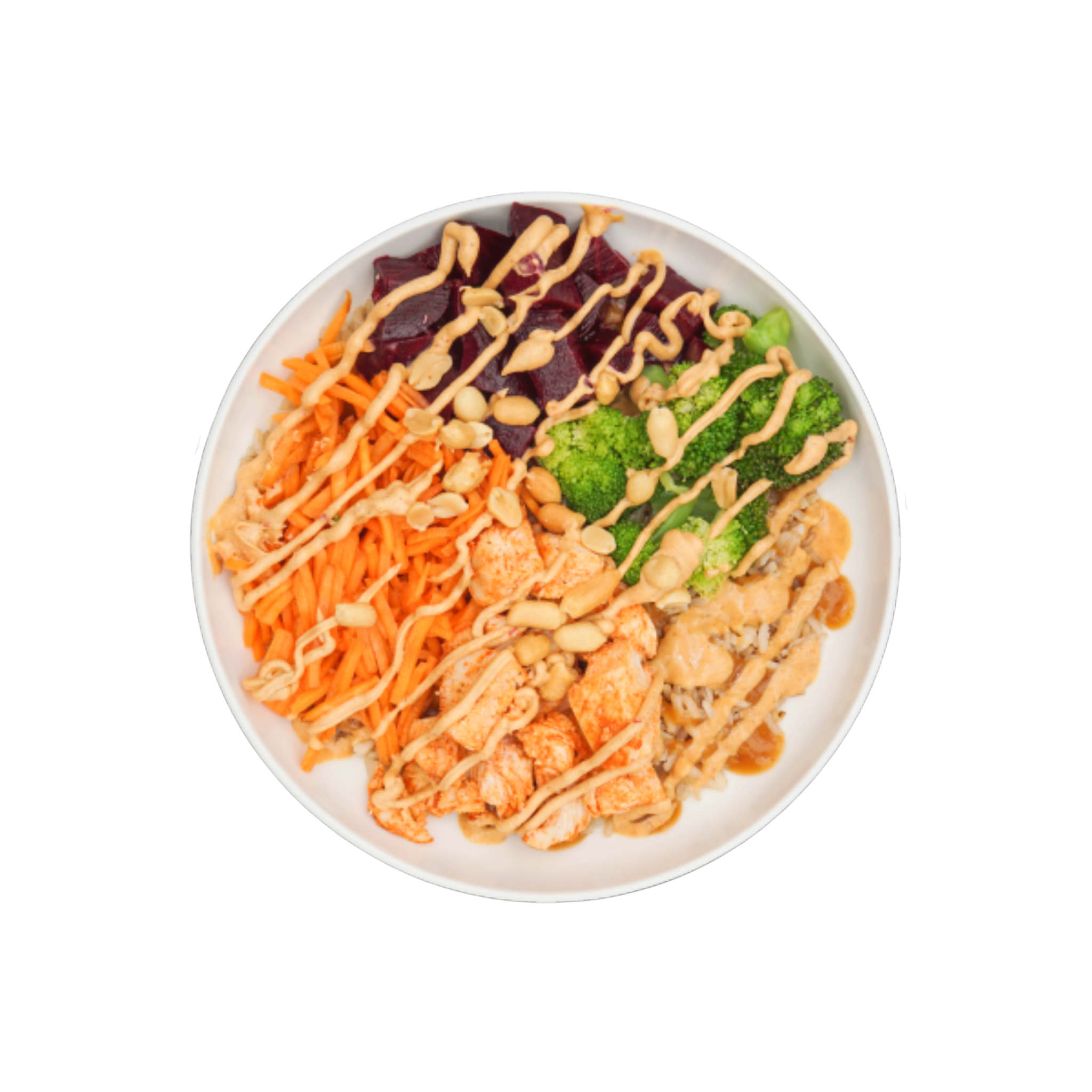 Erdnuss Hühnchen Bowl