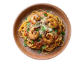 Garnelen auf Spaghetti in würziger Arrabiata-Sauce