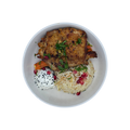 Gegrillte Hähnchenkeule mit Walnuss-Quark