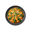 Gnocchi in Paprikapesto, Babyspinat und Feta