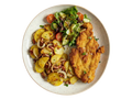 Hähnchen-Schnitzel mit Bratkartoffeln