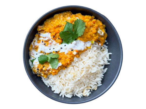 Indisches Linsen-Dal mit Basmatireis