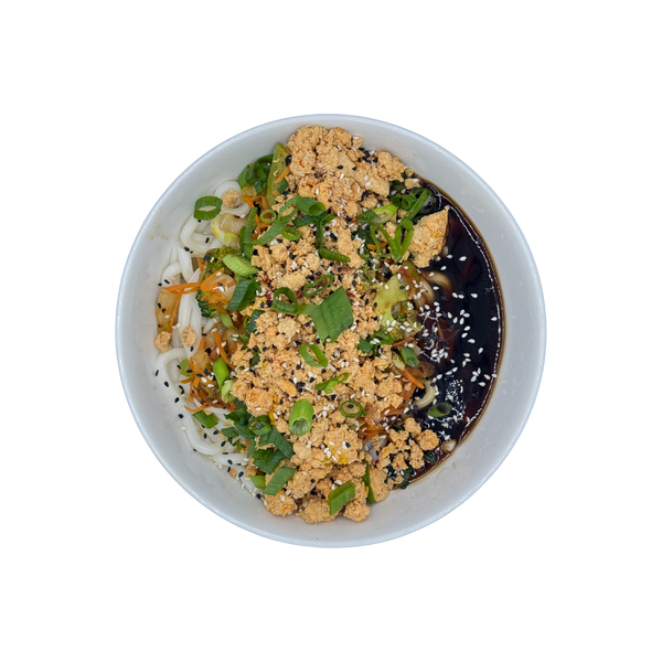 Japanische Udon-Nudeln Huhn Teriyaki