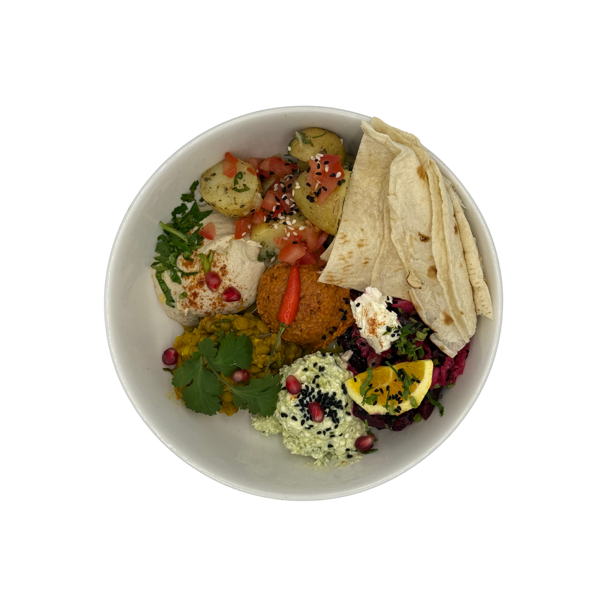 Mazza-Platte mit Pita-Brot