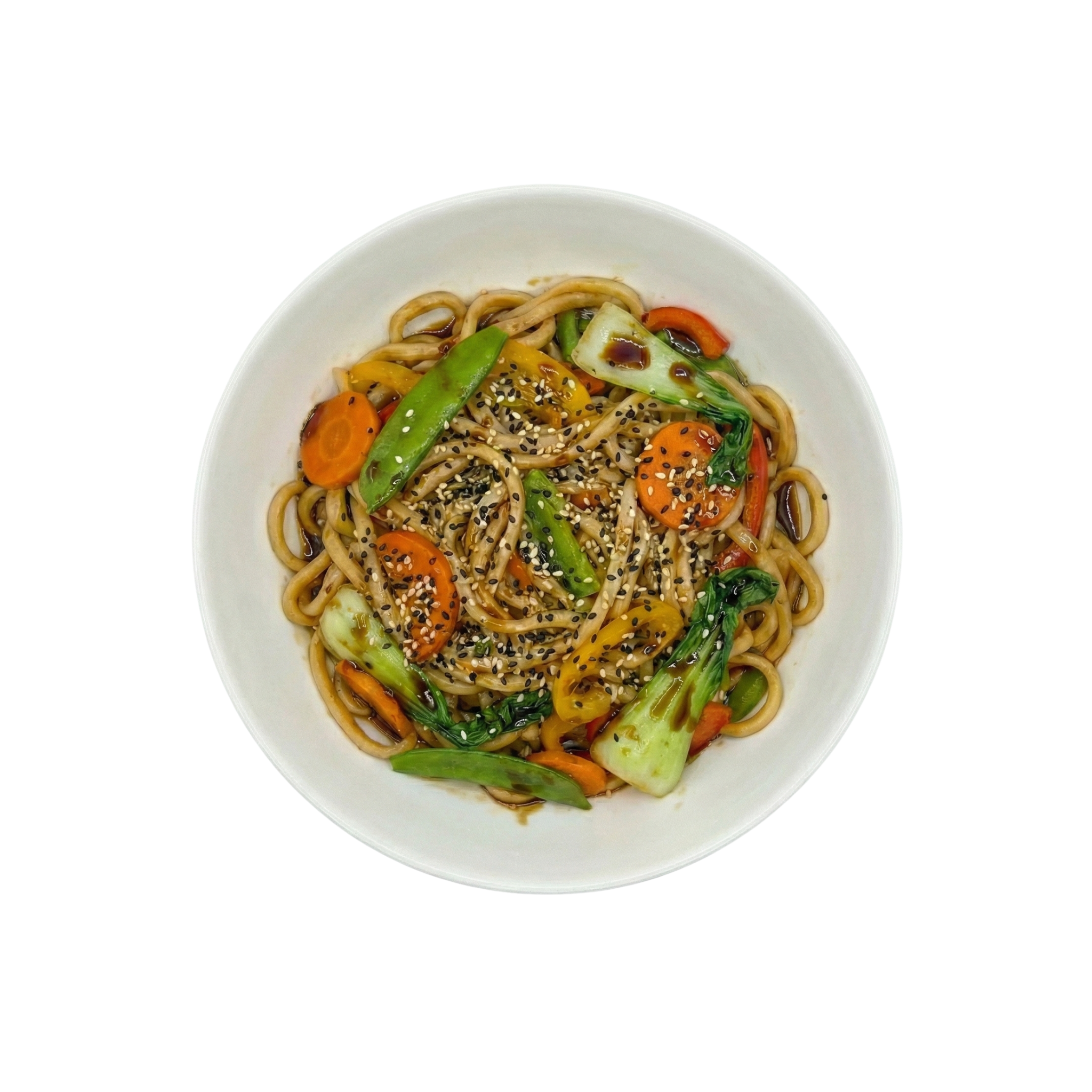Sesam Udon Nudeln mit Gemüse