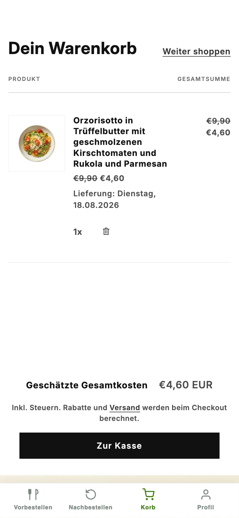 Der Zuschuss ist schon abgezogen